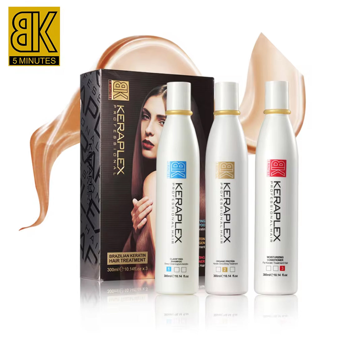 Bk Keraplex Professional Brazilian Keratin Hair Treatment Kit 300ml Harram Store