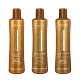 Brasil Cacau Brazilian Keratin Treatment 300ml Kit - professional-grade shampoo, conditioner, and keratin formula for salon-quality hair straightening and frizz control. Includes authentic barcode 7898947734835 for verification