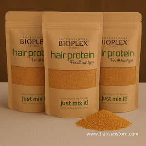 Bioplex Hair Protein Beads with a barcode number 8697429642151. This product is a Turkish brand featuring a German formula, designed for hair care and treatment