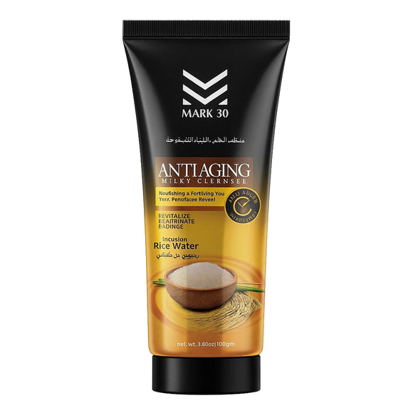 Mark 30 Anti-Aging Milky Cleanser 100g tube - creamy wrinkle-reducing face wash with collagen boost for youthful skin. Product barcode: 7451787498864