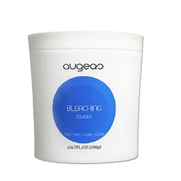 Augeas Bleach Powder (500g) for professional hair lightening, designed for fast, even results with minimal damage. Ideal for all hair types, providing a smooth and consistent lift. Suitable for salon and personal use