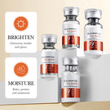 BIOAQUA Oligopeptide EGF Repair Lyophilized Powder Set treatment kit presentation box as seen in 'Bioaqua Oligopeptide.jpg'. The premium packaging showcases individual vacuum-sealed vials of 99% pure freeze-dried active oligopeptide powder paired with activating solution fluids to deep repair acne marks, shrink pores, and stabilize the skin barrier, exclusively available at Harram Store. barcode: 6974772949789