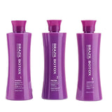 Keratine Queen Brazil Botox Professional 3-Piece Hair Treatment Kit, featuring Clarifying Shampoo, Smoothing Protein Treatment, and Deep Conditioner. Each bottle is 500ml. Barcode: 5060915676139