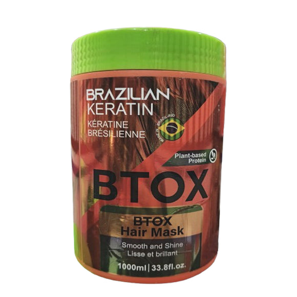 Brazilian Keratin Btox Hair Mask Red 1000ml - Professional deep conditioning treatment for smooth, shiny hair. Hydrates, repairs damage & reduces breakage. Barcode: 5286534586400