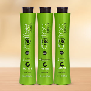 3-in-1 hair care set including Deep Cleansing Shampoo, Protein Complex Discipline, and Ultra Shine Mask for salon-quality results, Honma Tokyo Coffee Green Protein Complex Discipline 1L – Professional Hair Repair Treatment with Deep Cleansing Shampoo & Ultra Shine Mask | Barcode: 7898584460548 | Salon-Grade Keratin-Free Smoothing System for Frizzy, Damaged Hair | Pakistani Hair Care