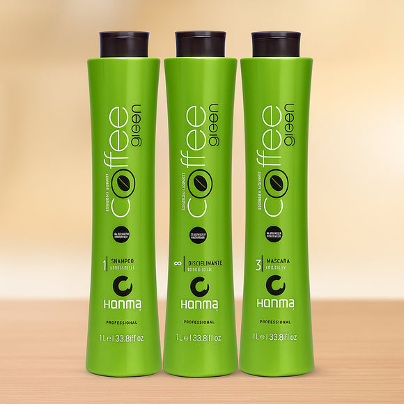 3-in-1 hair care set including Deep Cleansing Shampoo, Protein Complex Discipline, and Ultra Shine Mask for salon-quality results, Honma Tokyo Coffee Green Protein Complex Discipline 1L – Professional Hair Repair Treatment with Deep Cleansing Shampoo & Ultra Shine Mask | Barcode: 7898584460548 | Salon-Grade Keratin-Free Smoothing System for Frizzy, Damaged Hair | Pakistani Hair Care