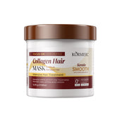 Kormesic Collagen Hair Mask in a 500ml jar. Professional intensive hair treatment for dry and damaged hair featuring a restorative formula with Hydrolyzed Keratin. Enhances hair elasticity, provides long-lasting moisture, and delivers a keratin-smooth finish with 0% burden stimulus. Barcode: 6942349766442. Genuine quality restorative haircare available at Harram Store.