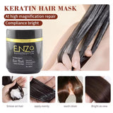 Enzo Hair Mask with Brazilian Keratin & Collagen - Deep conditioning treatment that strengthens and smooths hair, leaving it shiny and revitalized. Perfect for damaged or frizzy hair. Barcode: 7896299945602.