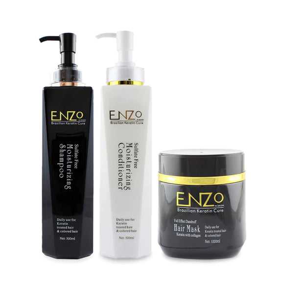 Enzo Hair Moisturising Shampoo & Conditioner with Mask Triple Pack