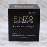 Enzo Hair Mask with Brazilian Keratin & Collagen - Deep conditioning treatment that strengthens and smooths hair, leaving it shiny and revitalized. Perfect for damaged or frizzy hair. Barcode: 7896299945602.