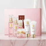 Fayankou Whitening Skincare Six-Piece Set for dark spot removal and hyperpigmentation treatment. Premium light pink packaging containing Whitening BB Cream, Facial Cleanser, Essence, Emulsion, Face Cream, and Spot Removing Lotion. High-potency brightening formula for an even skin tone. Barcode: 6942017824191. Original and authentic skincare exclusively at Harram Store.