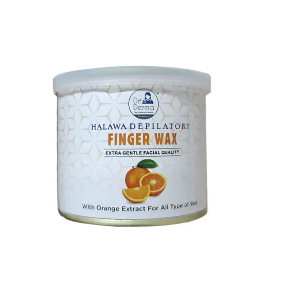 Dr. Derma Orange Halawa Wax 175g - natural stripless finger wax for painless facial and body hair removal at home. Barcode: 163345682