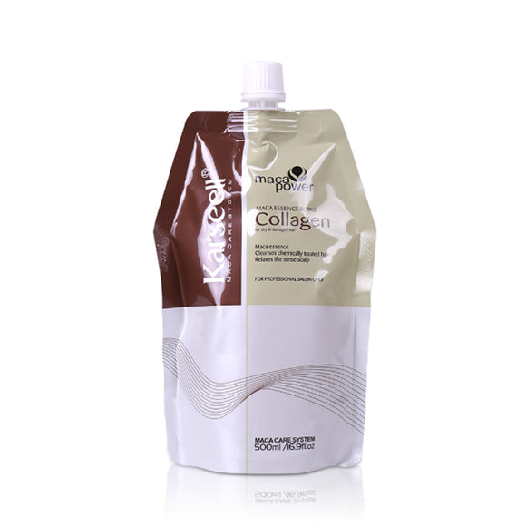 Karseell MACA Essence Collagen Hair Mask 500ml - Professional Repair Treatment for Dry & Damaged Hair with Maca Root & Argan Oil | Barcode: 4897077941246 | Deep Hydration, Frizz Control & Scalp Relief | Salon-Grade Hair Care Product