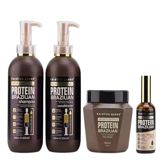 Keratine Queen Moisturizing Protein Brazilian Complete Hair Care Kit
