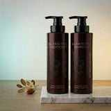 Keratin Complex Sulfate-Free Argan Oil Shampoo and Conditioner 1000ml bundle. Professional white and gold packaging featuring a clean formula with No Artificial Preservatives and Zero Parabens. The ultimate duo for deep hydration and maintenance of treated hair, available at Harram Store Barcode: 6943216506598, 6943216506222