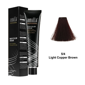 aRmalla Hair Color Cream 5/4 Light Copper Brown – Professional hair color cream for vibrant, long-lasting light copper brown shade. Offers full grey coverage and nourishes hair for salon-quality results. Barcode: 040232508950. Available at Harram Store, ideal for all hair types and professional use.